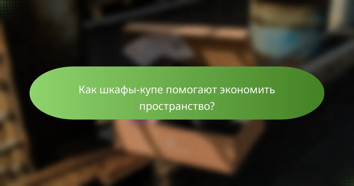 Как шкафы-купе помогают экономить пространство?