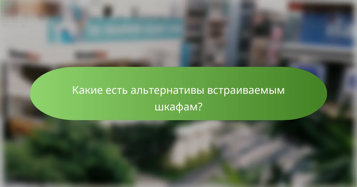 Какие есть альтернативы встраиваемым шкафам?