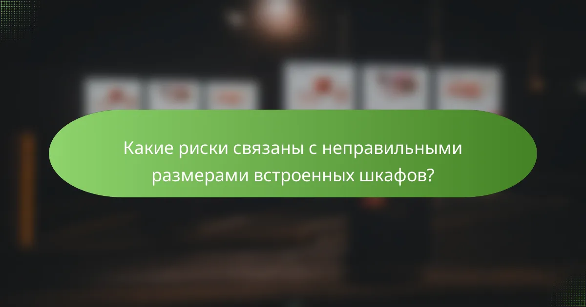 Какие риски связаны с неправильными размерами встроенных шкафов?